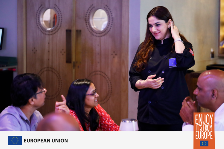 Chef Guntas Sethi at the European Union’s (EU) exclusive Zero Waste Kitchen