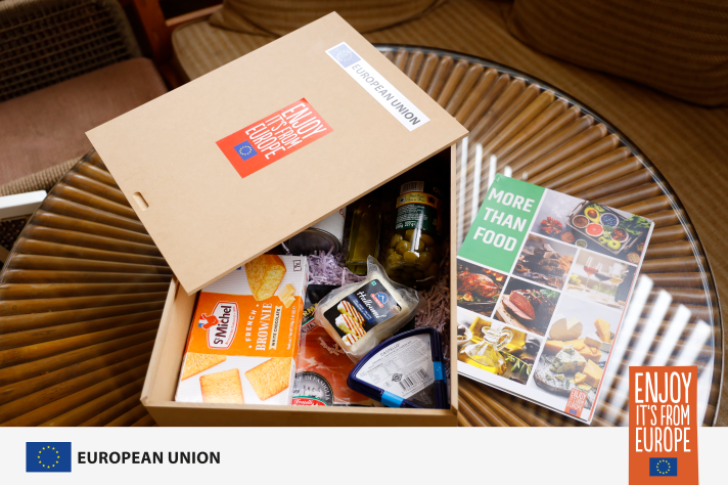 Distribution box with Feta, PDO and Chania Kritis, PGI