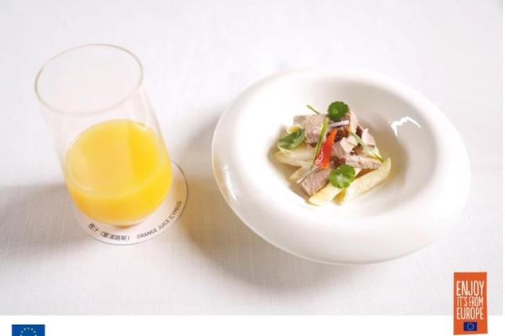 KOL Recipe- Steak and Spaghetti Salad Pair with Orange Juice (Cyprus)