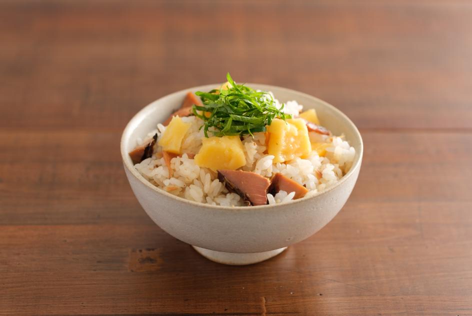 Rice bowl with Dutch Gouda and namaribushi