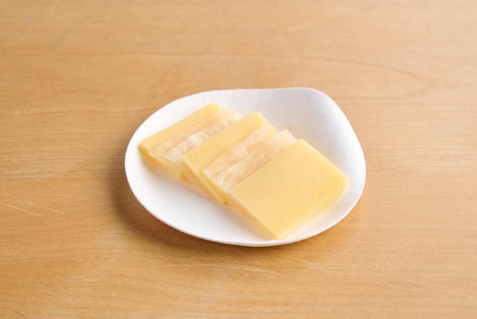 Pickled sliced radish and Gouda Holland PGI