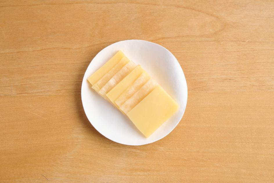 Pickled sliced radish and Gouda Holland PGI