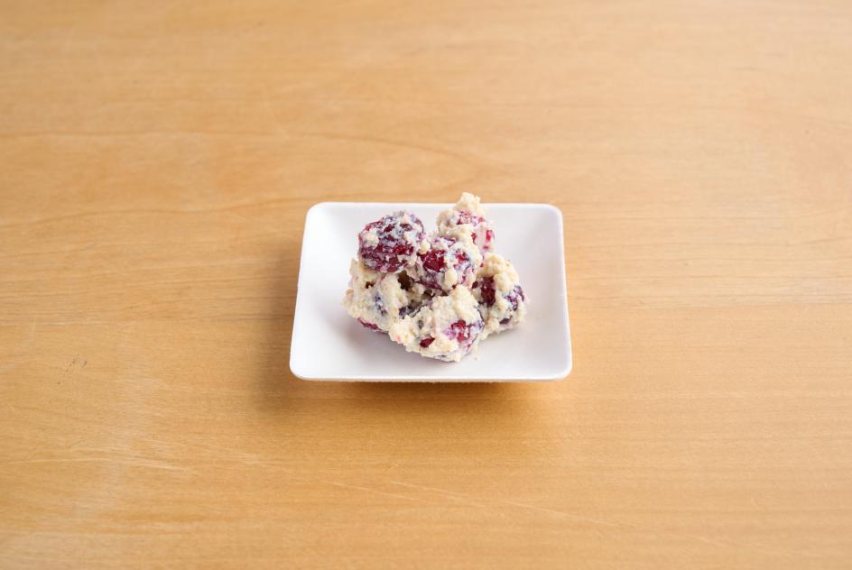 Cranberries with tofu paste