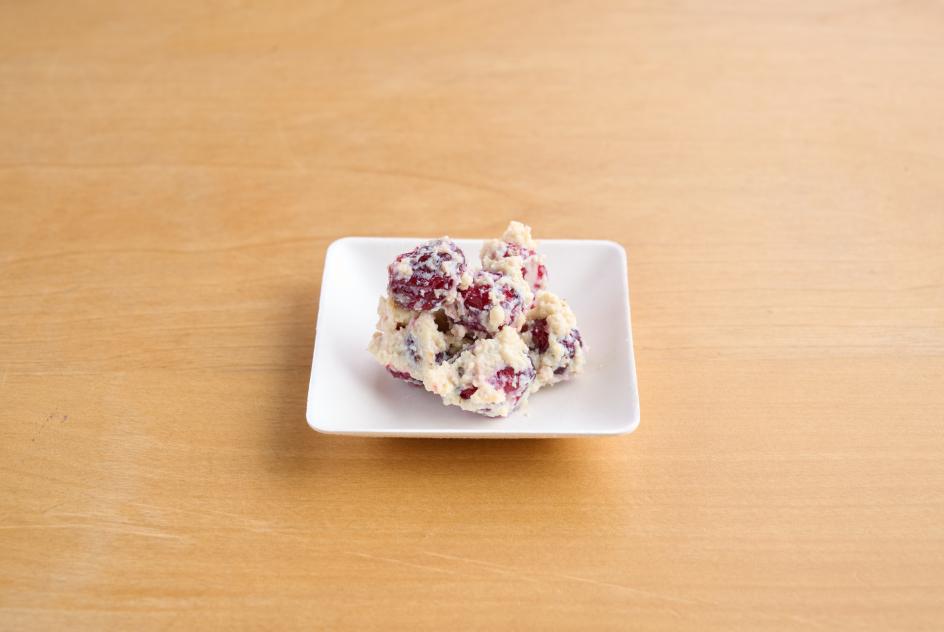 Cranberries with tofu paste
