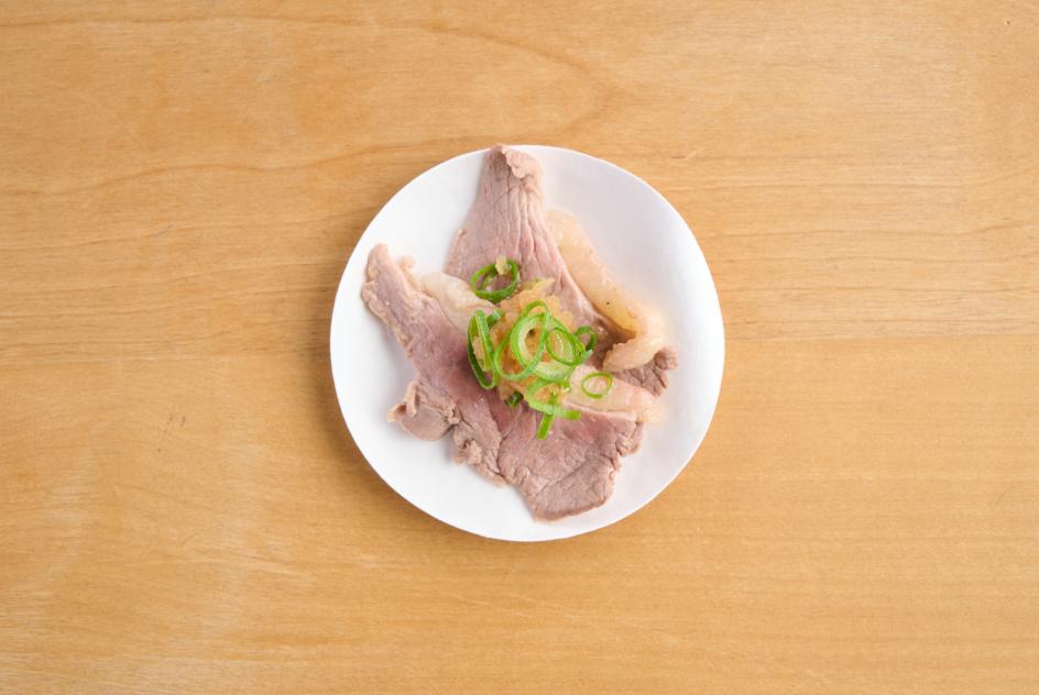 Grilled duck with wasabi sauce
