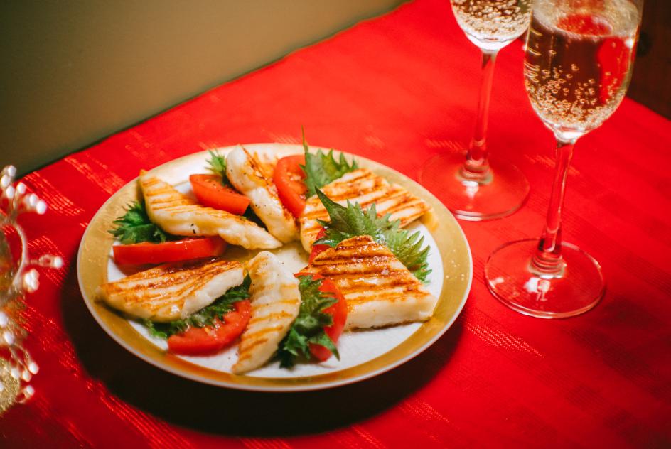 Grilled Japanese style caprese