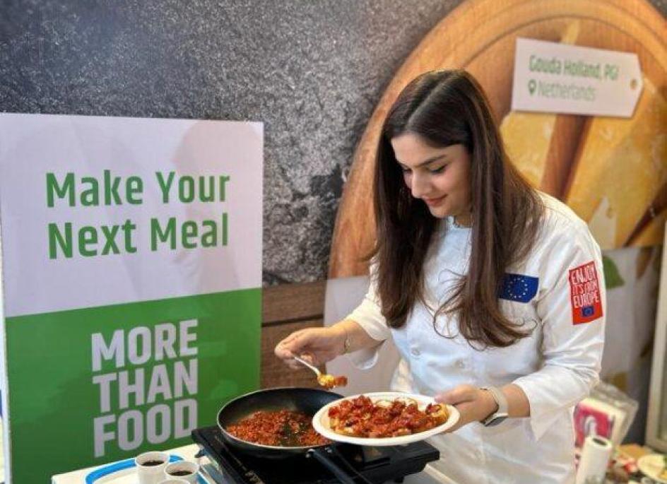The EU Pavilion, part of EU’s More Than Food Campaign in India, served a delicious exploration of European ingredients through cooking demonstrations by renowned Chef Guntas Sethi and offered tastings of authentic EU products.